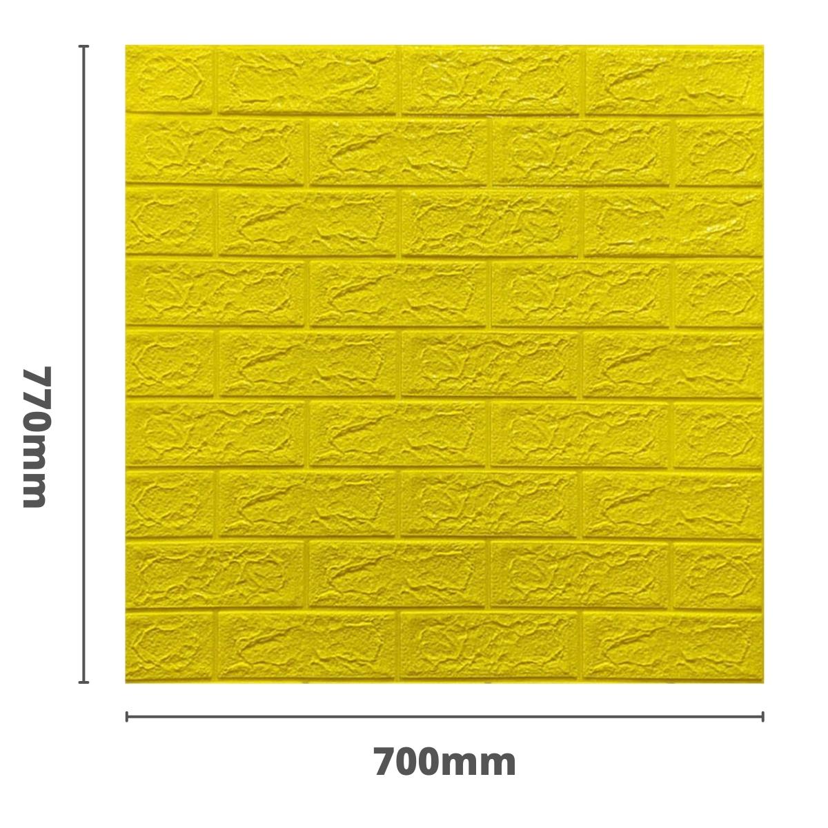 Selbstklebendes 3D-Wandpaneel 70*77cm BRICK Yellow 010-5